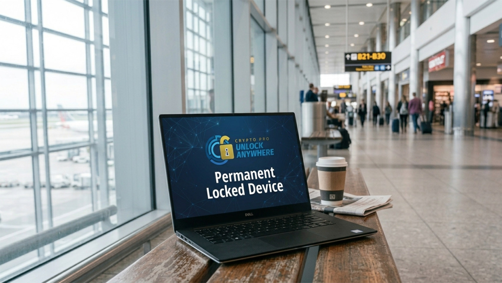 Airport Lost Windows Device with Unlock Anywhere